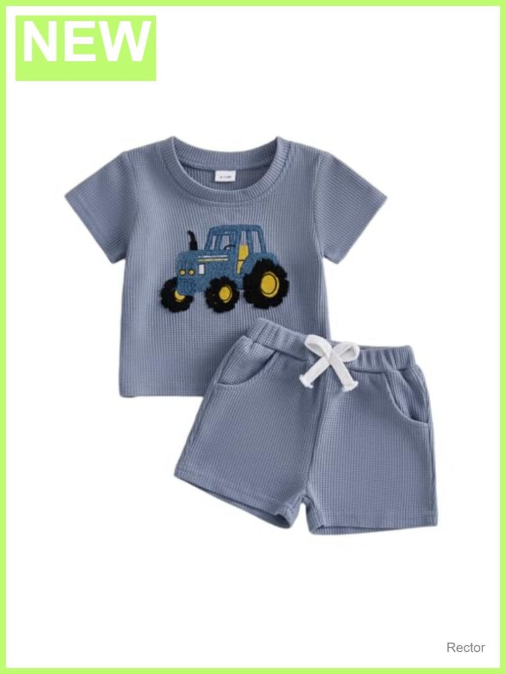 Toddler Baby Boy Waffle Knit Shirt & Shorts Set 6-24M 2T 3T